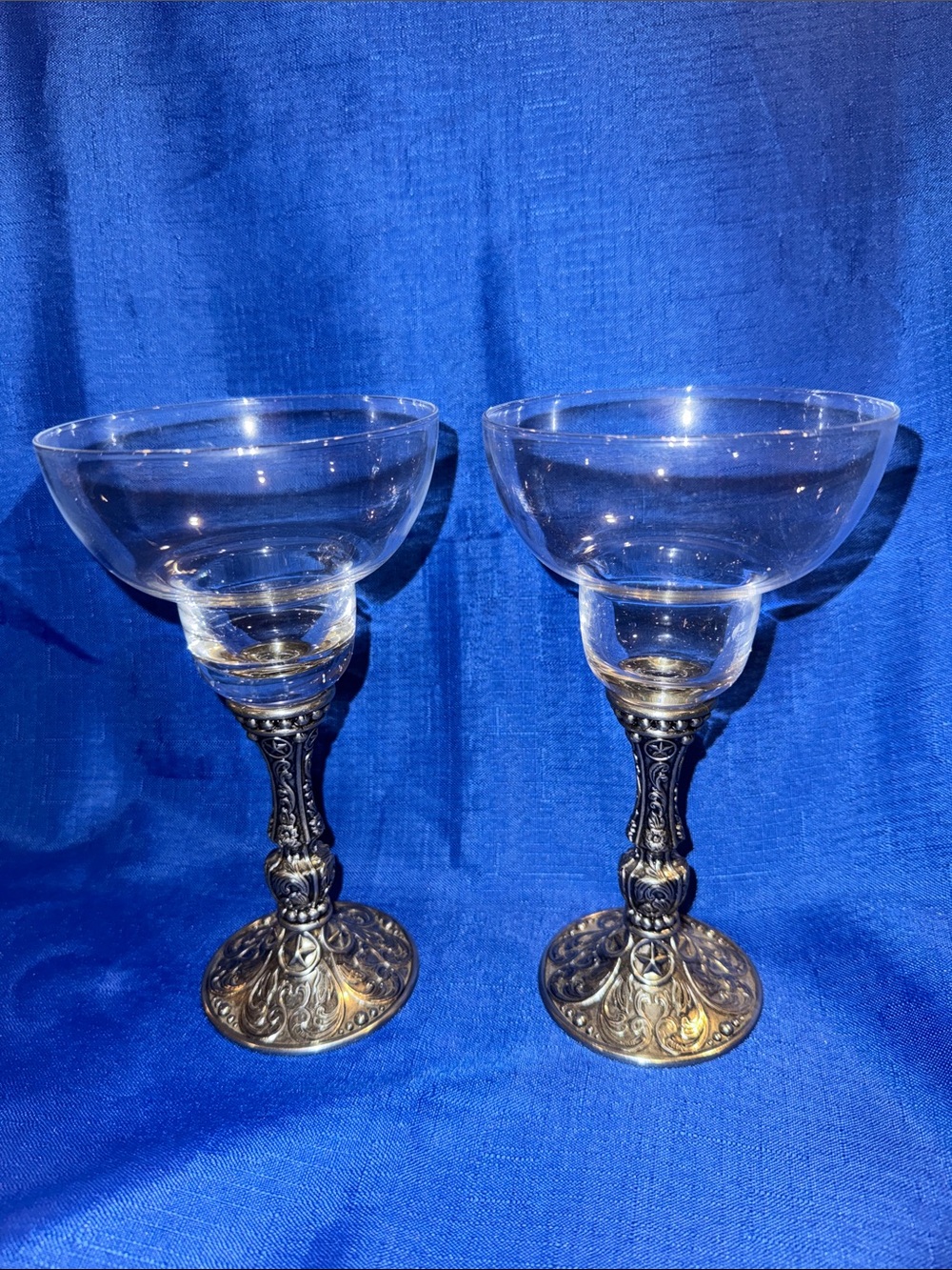 Western Moments Silverado Stemware - Margarita Glasses - Set of 2 - New in Box